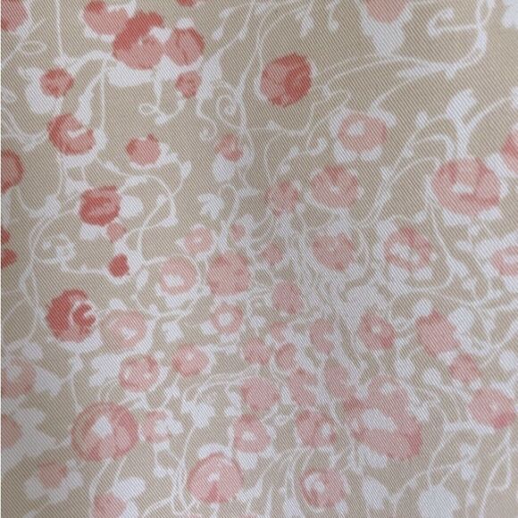 J. Jill Tan & Pink Ditsy Floral Print Stretch Crop Ankle Pants Side Zip SZ 4P - Picture 4 of 12